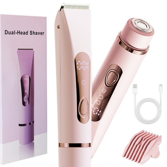 Rechargeable Dual-Head Hair Removal  Trimmer for Women — Wet & Dry  Electric Shaver | USB Cordless