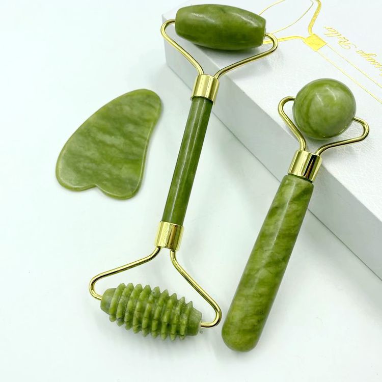 Jade Roller & Gua Sha Facial Set for Lifting & Skin Glow