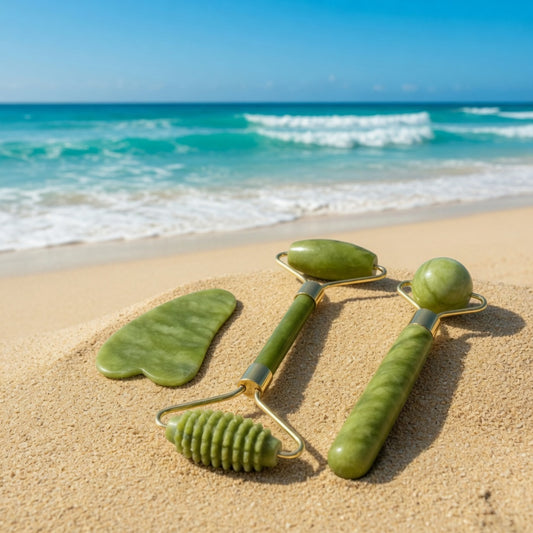 Jade Roller & Gua Sha Facial Set for Lifting & Skin Glow