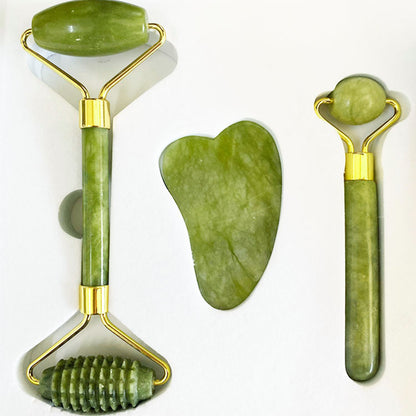 Jade Roller & Gua Sha Facial Set for Lifting & Skin Glow